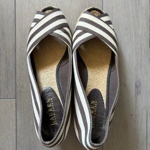 Lauren Ralph Lauren Women's Espadrilles - Brown and Cream Stripes
